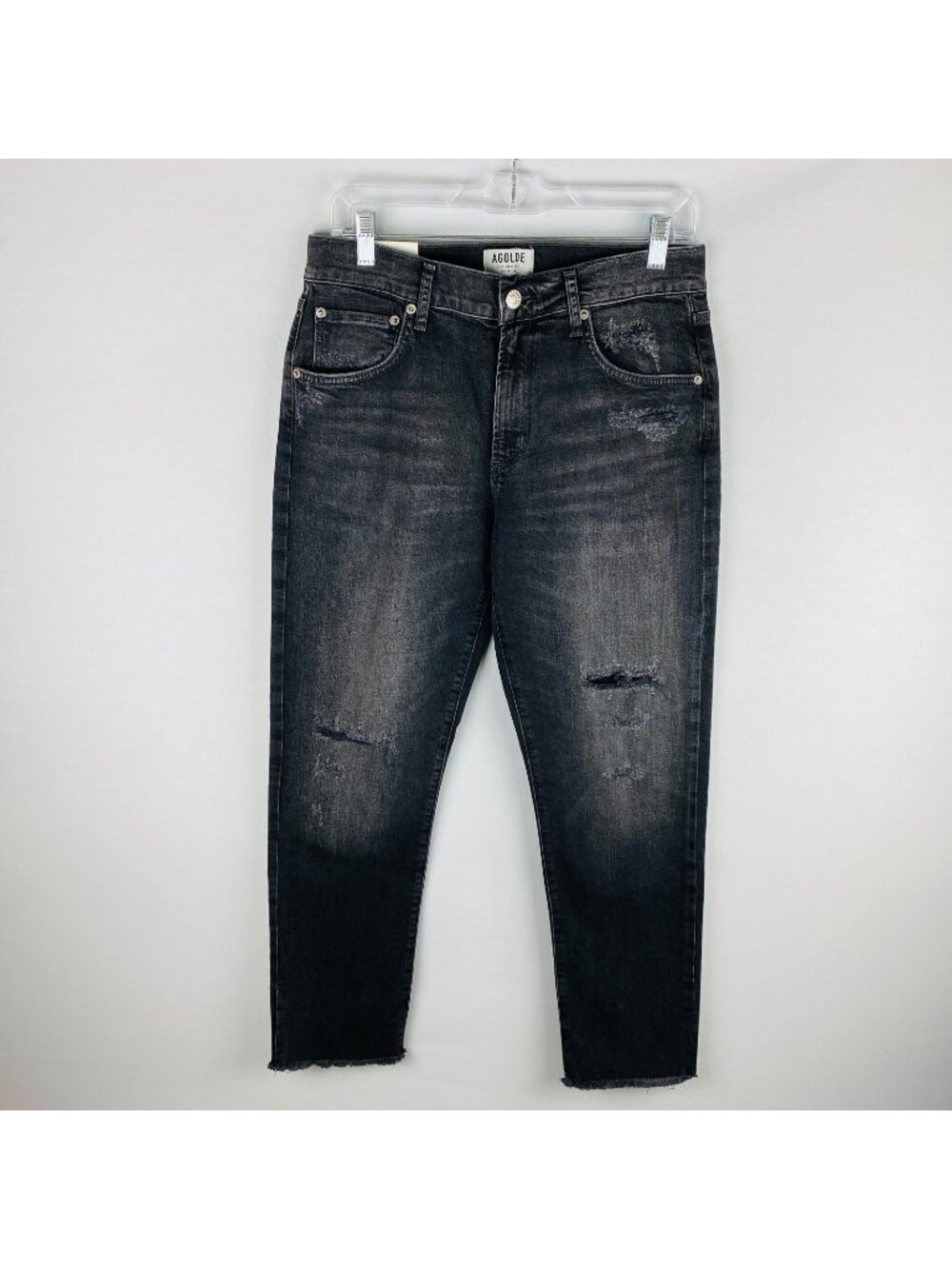 Agolde Womens Jeans Blade Skinny Underground Destruct Raw Hem 31 New With Tags